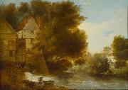 John Webber John Webber s oil painting  Abbey Mill Shrewsbury Sweden oil painting artist